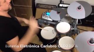 Fabiano Manhas experimenta a bateria eletrônica Carlsbro CSD230A [upl. by Strenta]