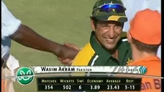 Wasim Akram 500th Wicket in ODI Cricket [upl. by Obeded]