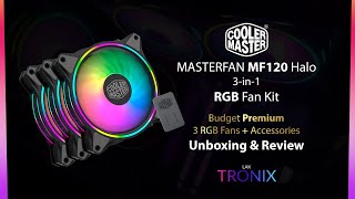 Cooler Master MasterFan MF120 Halo 3in1 RGB Fan Kit Unboxing  In Sinhala Sri Lanka [upl. by Trocki]