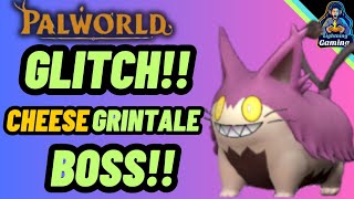 Palworld ps5 glitch Cheese the grintale boss Super easy [upl. by Haduhey]