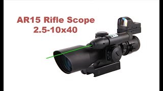 Оптический прицел AR15 Rifle Scope 2510x40 [upl. by Yeldar]