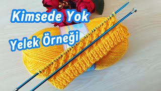 KOLAY YELEK ÖRNEĞİ  YELEK MODELİ örgü yelek yelekörneği knitting crochet [upl. by Jonah]