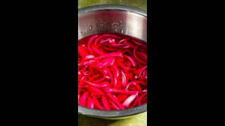 How To Make Quick Pickled Red Onions 🧅 Shorts [upl. by Lyret]