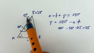 Winkelberechnung im Dreieck geometrie winkelberechnung dreieck [upl. by Nosro]