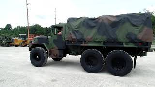 1996 M35A3 Military cargo truck super singles hard top NICE CampC Equipment [upl. by Cedric]