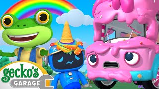 Ice Cream Meltdown  Geckos Garage  Trucks For Children  Cartoons For Kids [upl. by Sanson]