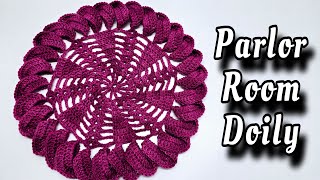 How To Crochet An Easy Doily Tutorial  Parlor Room Doily [upl. by Dnomder]