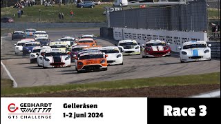 Ginetta GT5 Challenge 2024  Gelleråsloppet  Race 3 [upl. by Ebeneser]