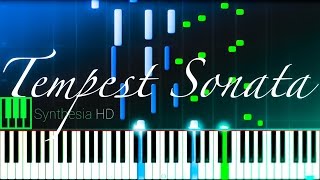 Beethoven quotTempestquot Piano Sonata No 17 in D minor  Complete Piano Tutorial Synthesia [upl. by Harras]