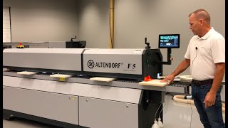 Watch the feed speed on the Altendorf F5 edgebander [upl. by Ahsaten678]