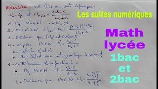 les suites numeriques math de lyceepreparation au controles [upl. by Oad249]