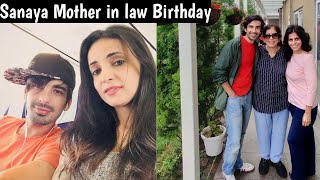 Sanaya Irani and mohit sehgal celebrate mother birthday with all family  sanaya mother birthday [upl. by Dosia827]