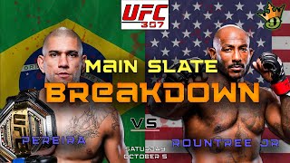 UFC 307 Pereira vs Rountree Jr  DraftKings Bet and Strategy [upl. by Seyler]