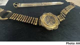 A Gold Belt Weighing 432 Grams Unearthed During Excavations in Ani Ruins is on Display [upl. by Dikmen424]