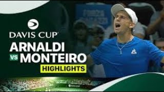 Monteiro vs Arnaldi  Davis Cup Finals 2024 [upl. by Jeritah49]