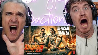 Singham Again  Official Trailer  A Rohit Shetty Cop Universe  REACTION [upl. by Olocin]