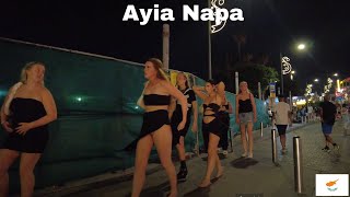 AYIA NAPA CYPRUS Nightlife Walk Tour 2023 [upl. by Nilkcaj]