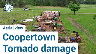 Coopertown Tenn Tornado damage aerial view [upl. by Marcos]