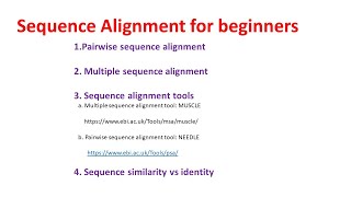 Sequence Alignment for Beginners  Pairwise vs Multiple sequence alignment  Similarity vs Identity [upl. by Anikas]