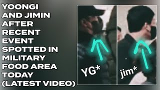 Recent👀💋Yoongi amp Jimin After Recent Event Spotted In Military Food AreaNewbtssugajiminbtsarmy [upl. by Chancey]