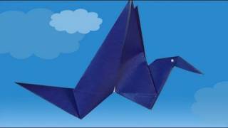 A paper flapping bird Origami step by step [upl. by Quinta]