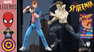 Marvel Legends Spiderman Animated Series Smythe amp Peter Parker 2 Pack Action Figure Review [upl. by Nawj]