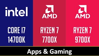 CORE I7 14700K vs RYZEN 7 7700X vs RYZEN 7 9700X [upl. by Ronoh]