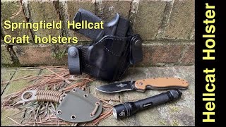 Springfield Hellcat IWB Leather Holster Craftholsters [upl. by Mosera556]