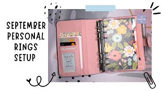 September Planner Set Up  Print Pression Personal Rings [upl. by Eeryt]