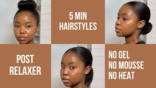 7 EASY RELAXED HAIRSTYLES  Buhle Mayatula [upl. by Sdlonyer64]