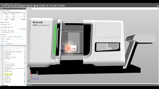 DMG MORI CTX beta 800 TC  CNC programming system for turning  milling  CAD CAM  Programmer V5 [upl. by Norag]