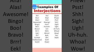 InterjectionExamples englishlesson learnenhlidh english englishlanguage education vocabulary [upl. by Brader833]