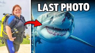 400 Pound Woman Tries to Kiss Great White Shark While Diving [upl. by Kcirdnek478]