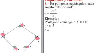 Ángulo exterior de un polígono equiángulo o regular [upl. by Hairahcez]