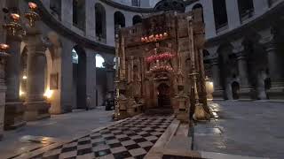 Rare video evidence of Jesus tomb inside the Aedicula Church of the Holy Sepulchre Jerusalem [upl. by Eycal115]