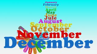 Months of the Year  12 Months of the Year  months fan [upl. by Chandal]