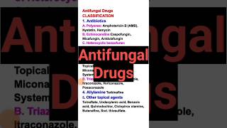 Anti fungal drugs Classification pharmacology Antifungal [upl. by Nuahsal644]