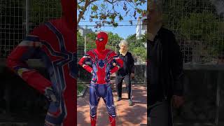 Old man Latex What do you want  shorts funny spiderman [upl. by Noelc]