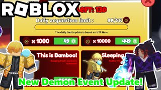 Roblox Sword Warriors Demon Event Update [upl. by Pussej]