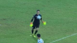 Uzbekistan goalkeeper Jasurbek Umrzakov scores from his own half in AFC U16 Championship 2016 [upl. by Honoria]