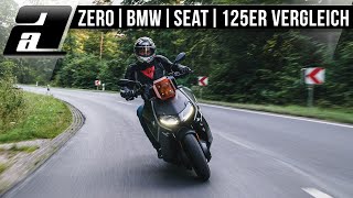 44PS mit 125er Schein  Elektro Mopeds von BMW Seat und Zero  VERGLEICH [upl. by Enelyar]