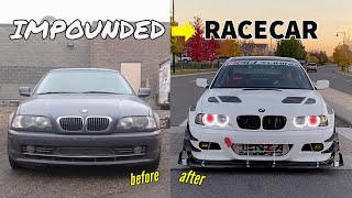 E46 Track car build in 12 minutes  Supercharged BMW 330ci  Insane custom race car transformation [upl. by Yssirc]