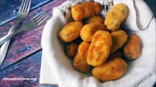 CROQUETAS DE JAMÓN IBÉRICO ¡Cocina familiar de cualquier hogar [upl. by Latoniah95]