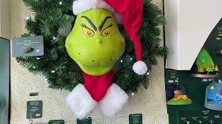 Dr Susses The Grinch Wreath With Light Sound And Motion At Hallmark [upl. by Sinnel]