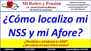 ¿Cómo localizo mi NSS y mi Afore [upl. by Kavita334]