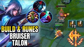 Talon mid  Build amp Runes For Bruiser Talon  1 VS 9 [upl. by Avictor354]