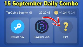 15 September Tap Coin Daily Bounty  tap Coin Bot Daily Combo  Tap Coins Airdrop [upl. by Benson]