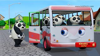 பாம் பாம் பேருந்து  Wheels on The Bus with Pandas Song  Tamil Fun Rhymes for Children  KiddiesTV [upl. by Zannini300]