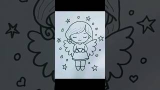 How to draw Beautiful Angel beautiful angel angels howtodraw easydrawing drawingtutorial art [upl. by Fee125]