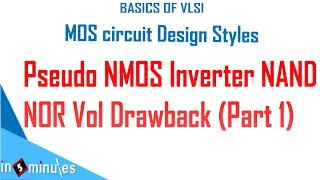 Module3Vid50Pseudo NMOS Inverter NAND NOR Vol Drawback Part 1 [upl. by Nesaj]